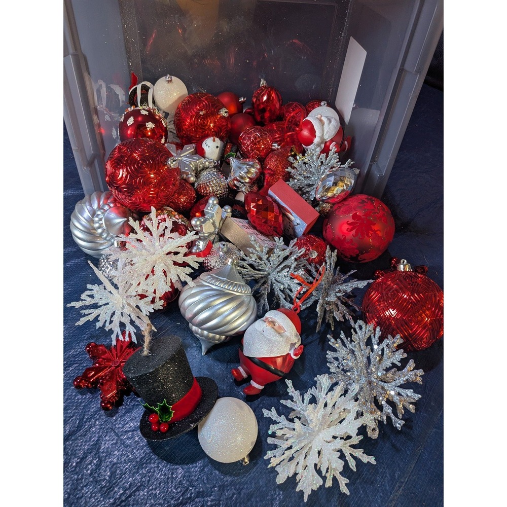 70ct Great Christmas Tree ornaments & Holiday Decor Santa Snowflake Lollipop Mix